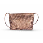 LABEL17 Clutch Bag New York, Bronze Metallic, Highlight worked as one piece, hand-braided in Morocco, Swiss Design