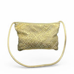 LABEL17 Clutch Bag New York, Gold, Highlight worked as one piece, hand-braided in Morocco, Swiss Design