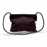 LABEL17 Clutch Bag New York, Mocca Suede, Highlight worked as one piece, hand-braided in Morocco, Swiss Design