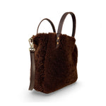 Crossbody Bag Shearling Reversible Mini by LABEL17 in Hazel, Made in Switzerland