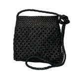 LABEL17 presents Crossbody Bag Lalla Party, Black, made of supple Lamb-Nappaleather, hand-braided