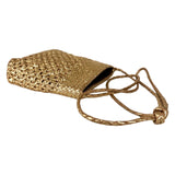 LABEL17 presents Crossbody Bag Lalla Party, Gold, made of supple Lamb-Nappaleather, hand-braided