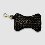 LABEL17 presents the Dog Lover Tresse Bag, Black. Hand braided in Morocco