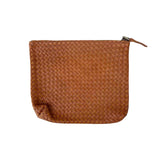 Etui Tresse, Cognac by LABEL17: hand-braided pouch made of supple lamb-nappa leather