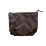 Etui Tresse, Darkbrown by LABEL17: hand-braided pouch made of supple lamb-nappa leather