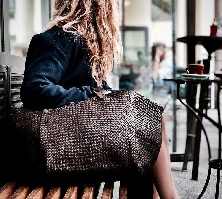 LABEL17 Handbag Tresse in a Caffè