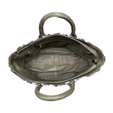 Handbag Cabas Lalla Medium: Leichte Handtasche, von Hand geflochten, geschmeidiges, pflanzlich gegerbtes Lamm-Nappaleder, LABEL17