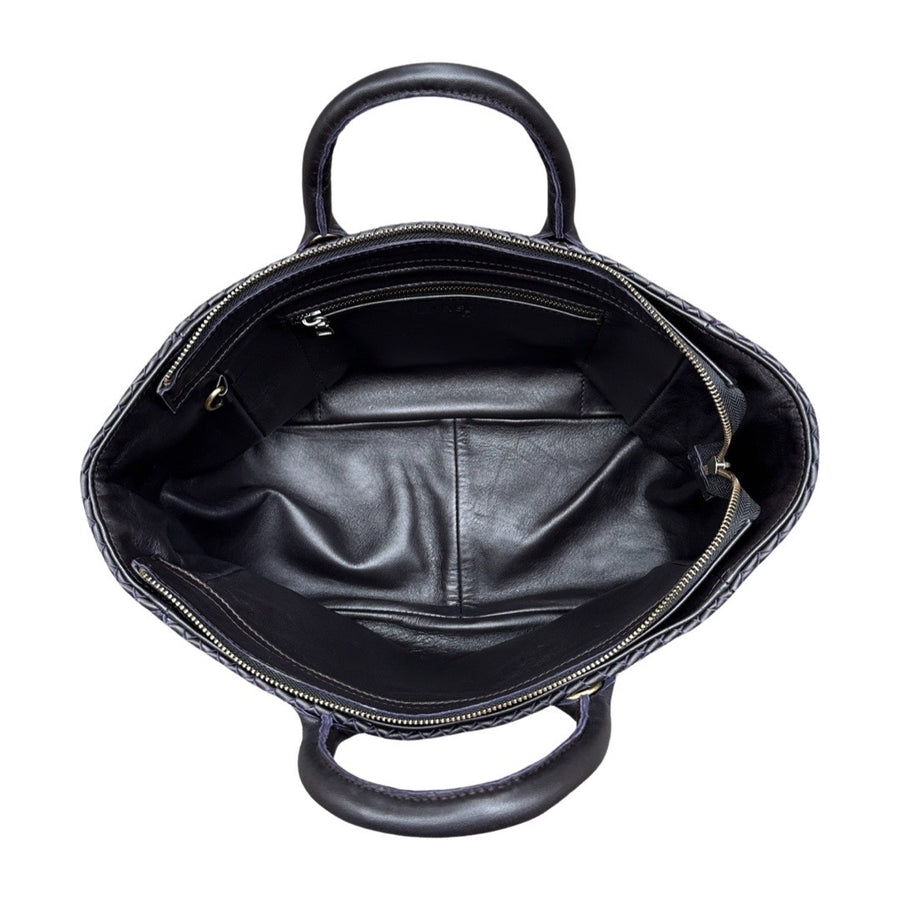 Handbag Cabas Tresse Medium | Plum