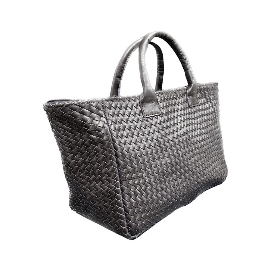 Handbag Cabas Tresse Medium | Plum