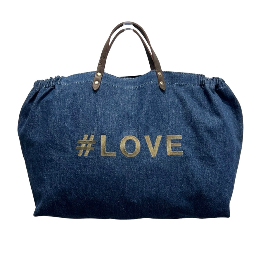 Handbag Elastique | Denim | Olive stitching LOVE
