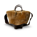 LABEL17 presents The Handbag Shearling Reversible Medium in Caramel, Made in Switzerland
