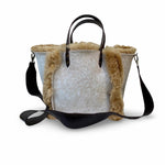 LABEL17 presents The Handbag Shearling Reversible Medium in Caramel, Made in Switzerland