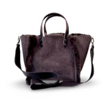 LABEL17 presents The Handbag Shearling Reversible Medium in Darkbrown, Made in Switzerland