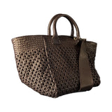 Handbag Medium Lalla: Leichte Handtasche, von Hand geflochten, geschmeidiges, pflanzlich gegerbtes Lamm-Nappaleder, LABEL17