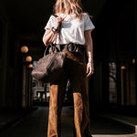LABEL17 Handbag Tresse Medium Majestic aus geschmeidigem, pflanzlich gegerbtem Lamm-Nappaleder, von Hand geflochten, in Town