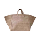 LABEL17 Handbag Tresse Sand, made of supple Lamb-Nappaleather, hand-braided in Morocco