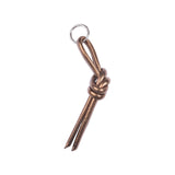 Keyring Knot Large in Bronze Metallic by LABEL17, made of supple  lamb-nappa leather for car keys or decoration piece to the hand-braided shoulder bag