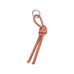 Keyring Knot Large in Cognac by LABEL17, made of supple  lamb-nappa leather for car keys or decoration piece to the hand-braided shoulder bag