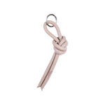 Keyring Knot Large in Light Grey by LABEL17, made of supple  lamb-nappa leather for car keys or decoration piece to the hand-braided shoulder bag