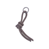 Keyring Knot Large in Mocca Suede by LABEL17, made of supple  lamb-leather in suede quality for car keys or decoration piece to the hand-braided shoulder bag