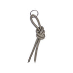 Keyring Knot Large in Olive by LABEL17, made of supple  lamb-nappa leather for car keys or decoration piece to the hand-braided shoulder bag