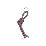 Keyring Knot Large in Wine by LABEL17, made of supple  lamb-nappa leather for car keys or decoration piece to the hand-braided shoulder bag