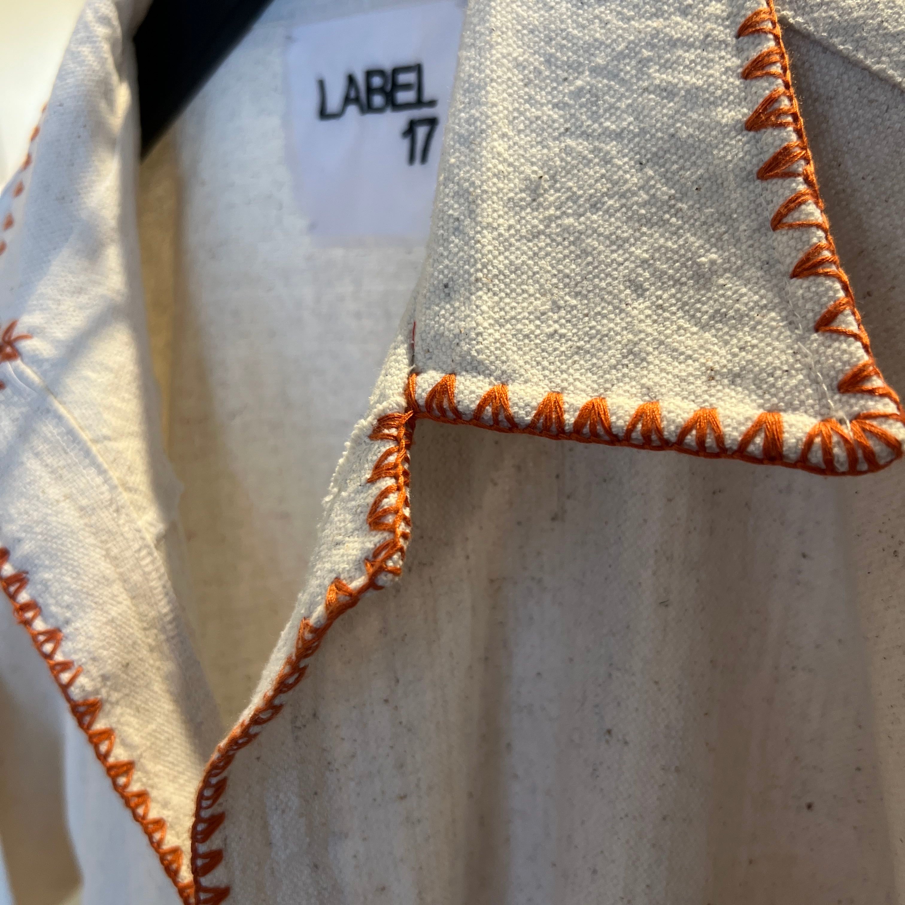 LABEL17 Kiria Coat with Hand-Stitched Pockets and Seam