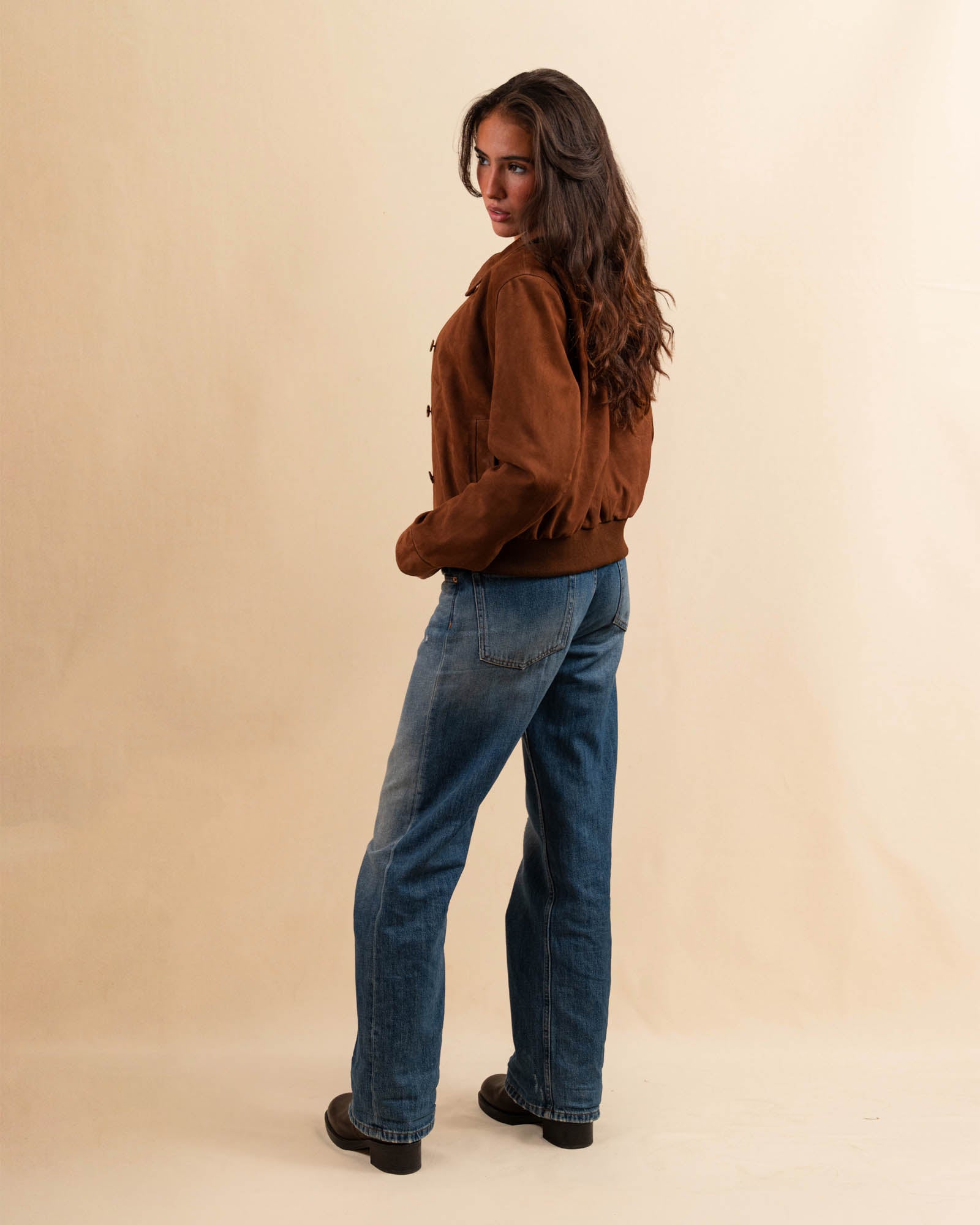 Leather Jacket AMAL Suede | Bruciato
