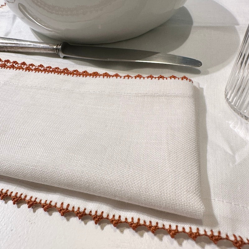 Table Sets Tarz, 100% Linen (set of 6) | Terracotta