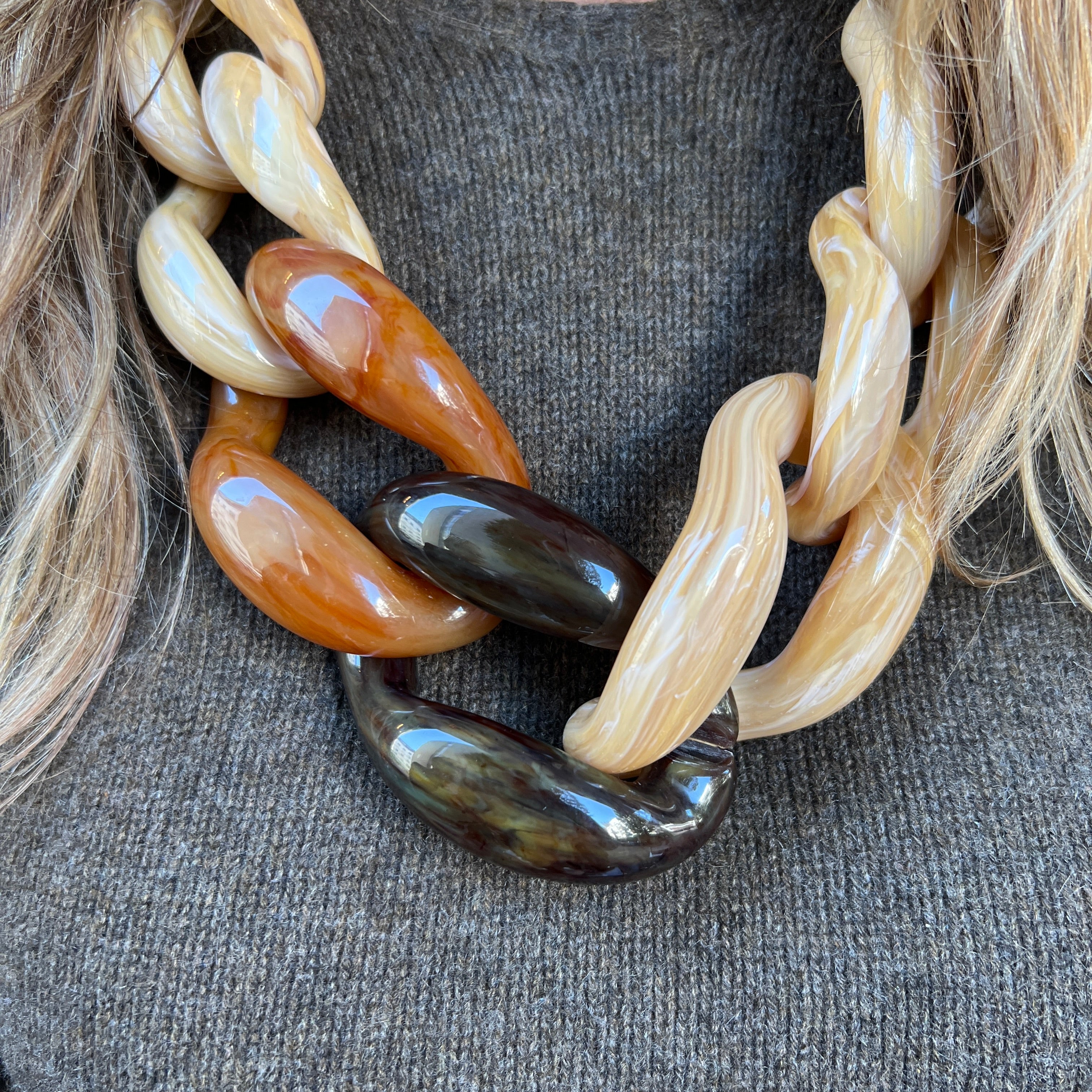LABEL17 Chain Necklace Emma, pure Resin, Made in Italy
