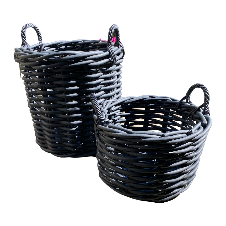 Outdoor Basket with Handles L