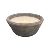 Outdoor Candle Pot with bright Olive Wax