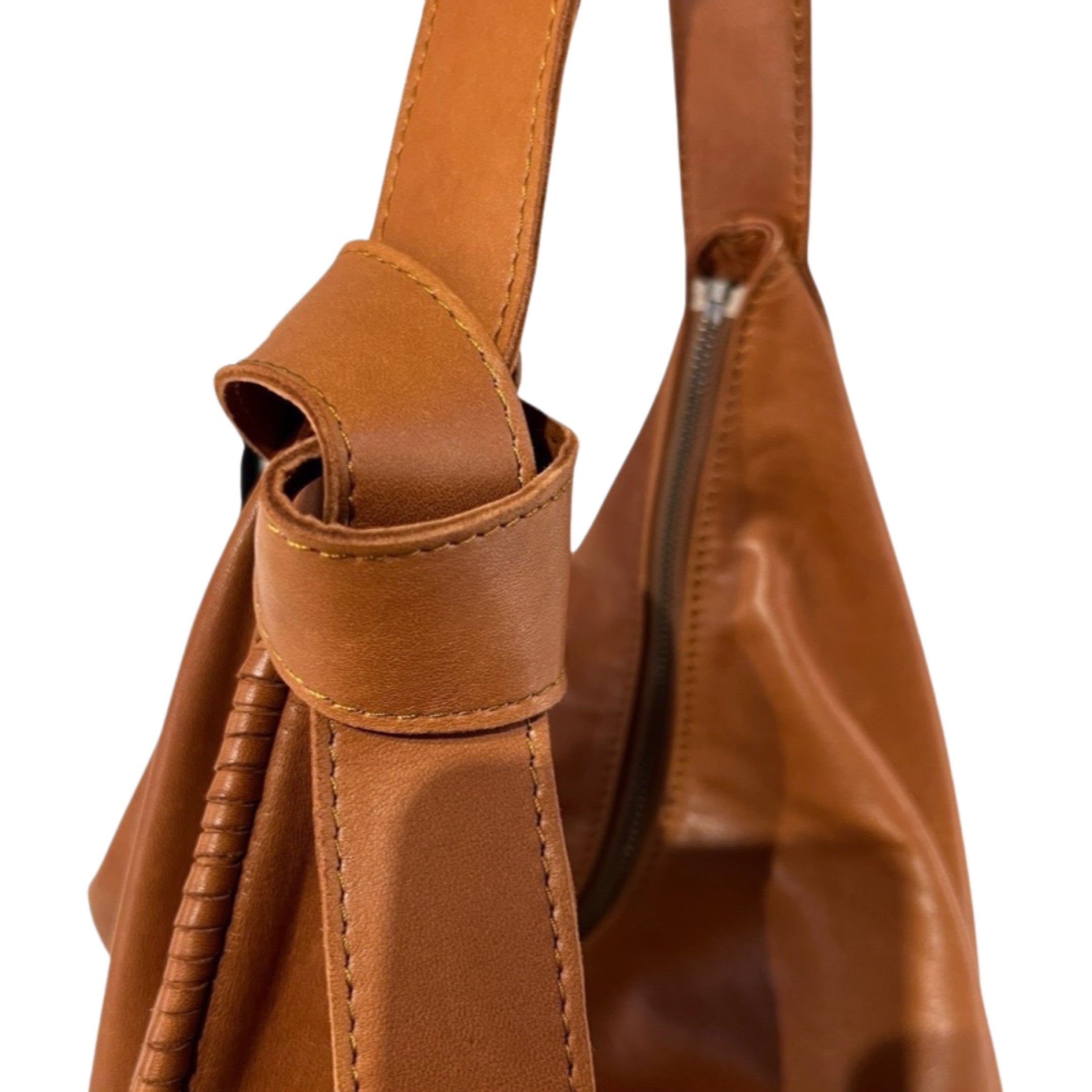 LABEL17 presents the Saddle Bag Ivy in Cognac, made of supple Lamb-Nappaleather