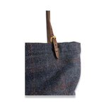 LABEL17 presents the Shoulder Bag in Harris Tweed, Blue, stitched with AMOUR