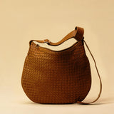 Shoulder Bag Saddle LUNA Medium | Cognac