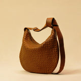 Shoulder Bag Saddle LUNA Medium | Cognac