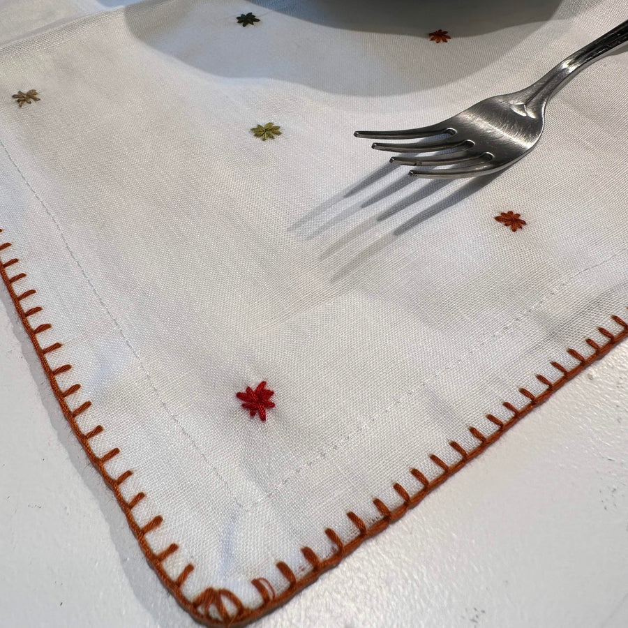 Table Sets Tarz, 100% Linen (set of 6) | Terracotta