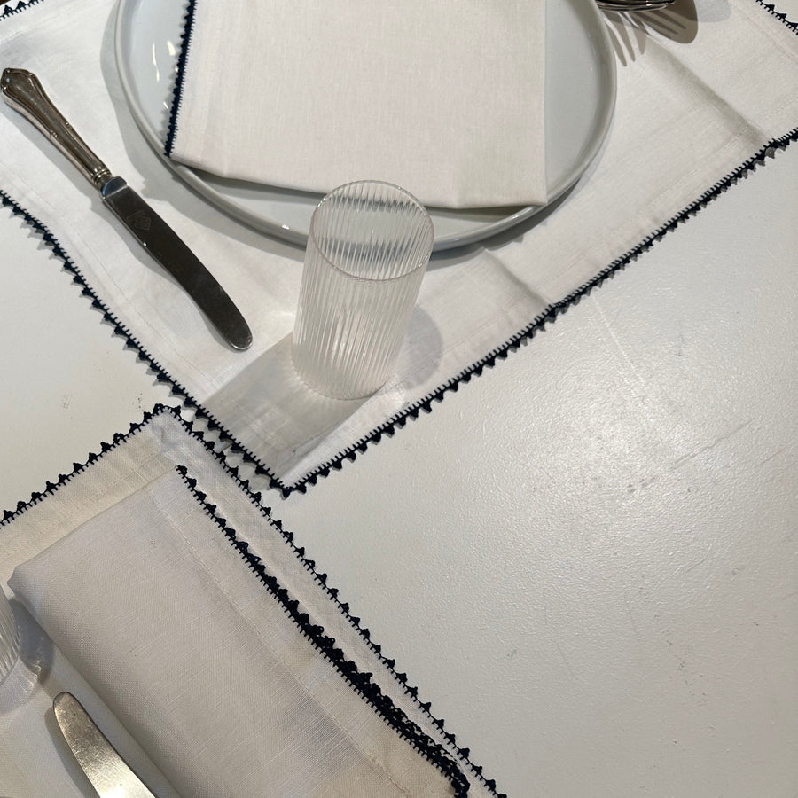 Table Sets Tarz, 100% Linen (set of 6) | Blue
