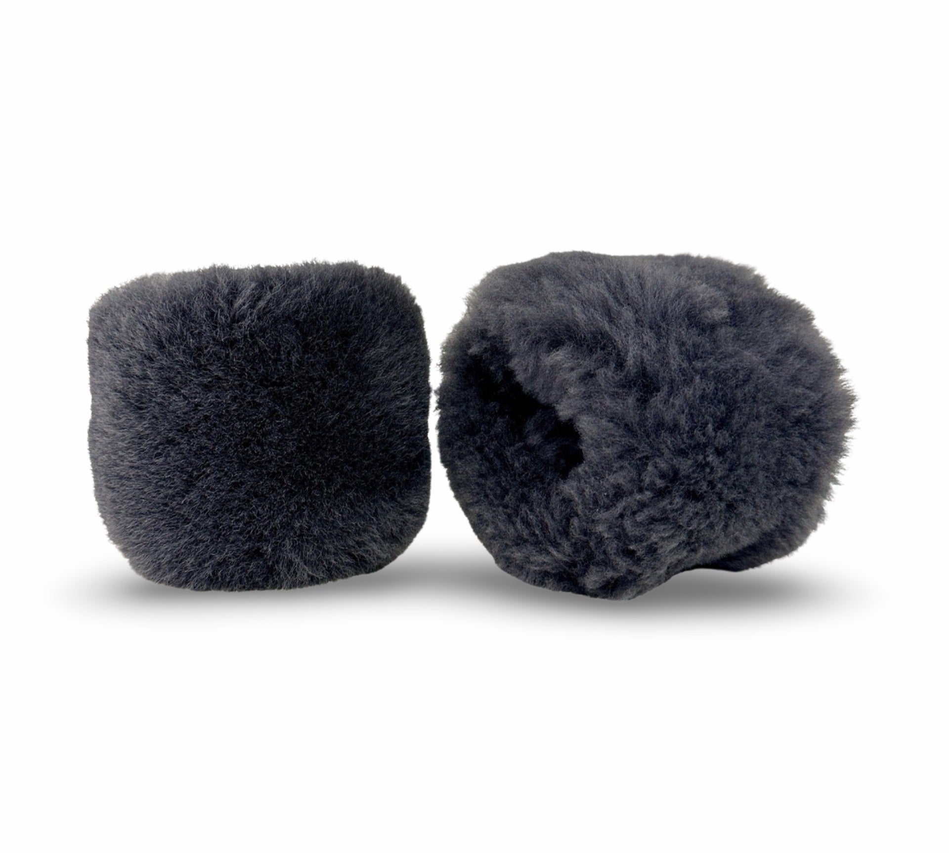 Wrist Warmer Shearling in Anthracite by LABEL17, Made in Switzerland 
