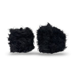 Wrist Warmer Shearling in black by LABEL17, Made in Switzerland 