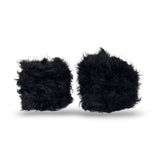 Wrist Warmer Shearling in black by LABEL17, Made in Switzerland 