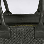Shoulder Bag ORIGINAL in Charcoal Grey from LABEL17: the standard for lightweight bags made from supple hand-woven leather. Handmade in Morocco.