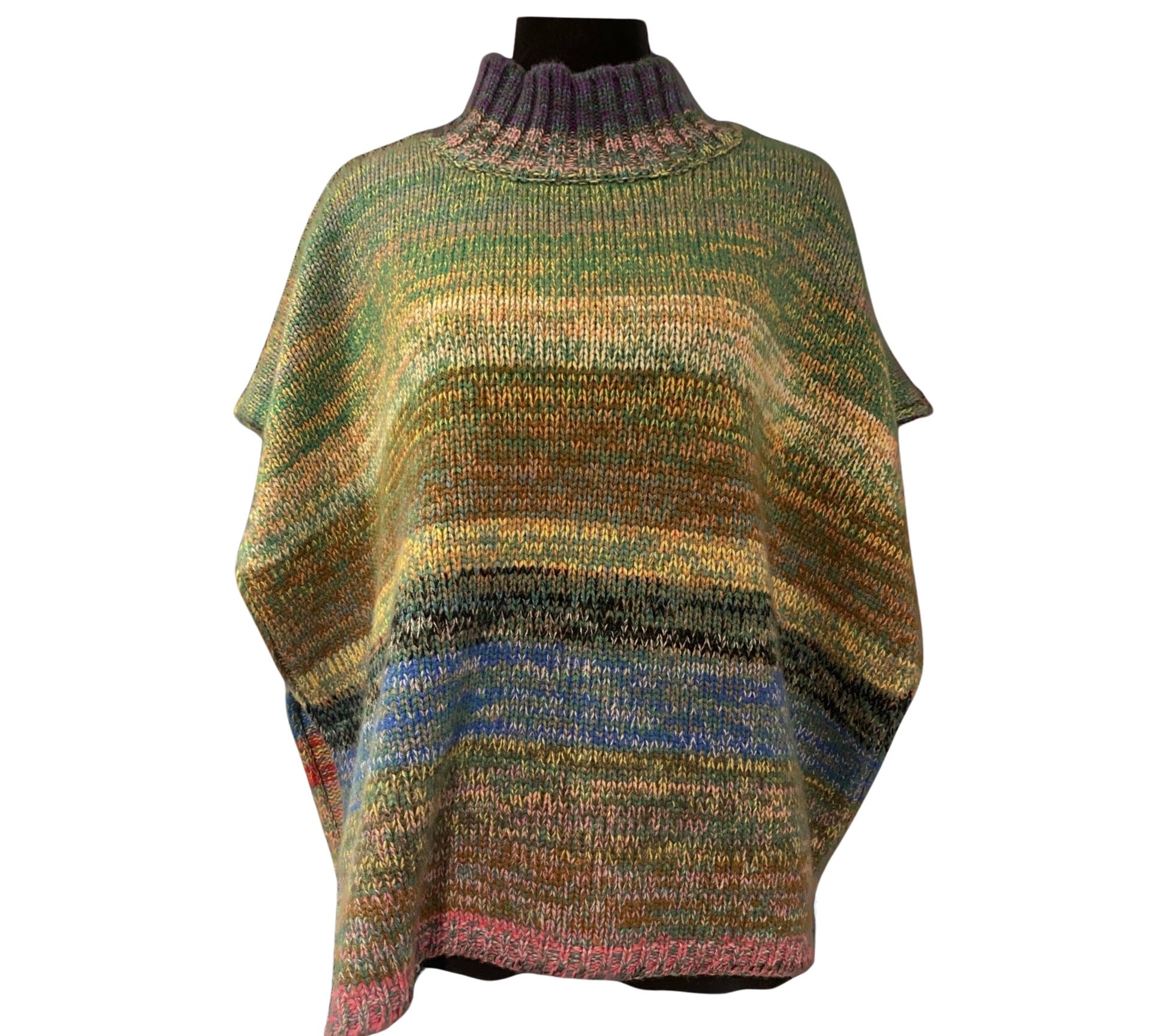 Turtleneck Poncho, pure Cashmere from buttertea x LABEL17, Made in Italy