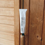 LA BRUKET's 305 Hinoki hand cream in a 70 ml tube. Produced in Sweden, available and in use at LABEL17 in Zurich Switzerland