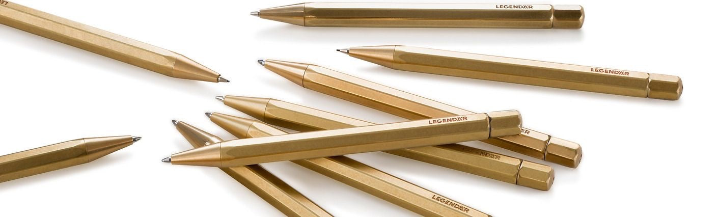 LABEL17 presents the Legendaer Pens and Pencils, made of brass