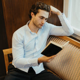 Maison Metzger 1888 M2 Premium Oxford Shirt with Pocket | Skyblue