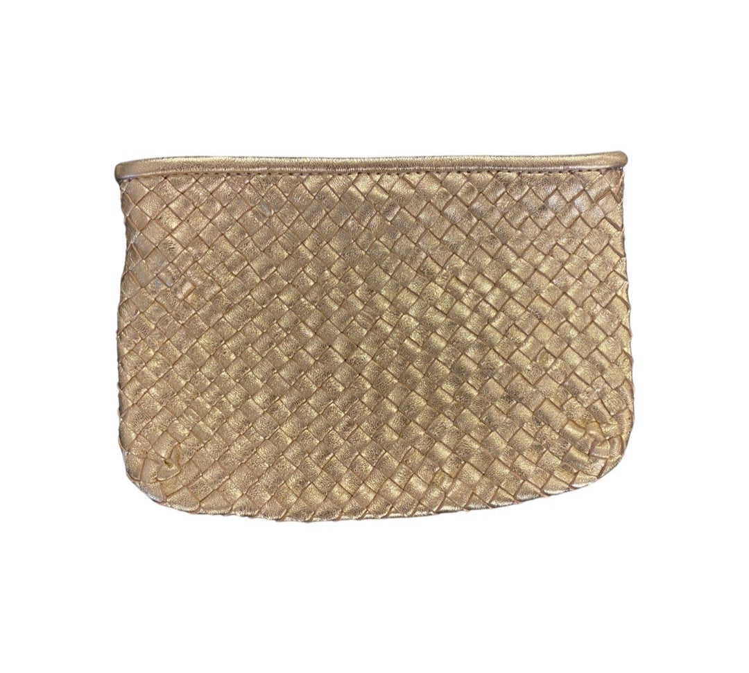 LABEL17 Pouch Tresse Mini Gold, von Hand geflochten