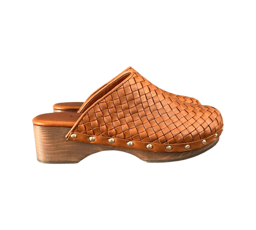 LABEL17 Clogs Tresse Cognac Handmade in Greece