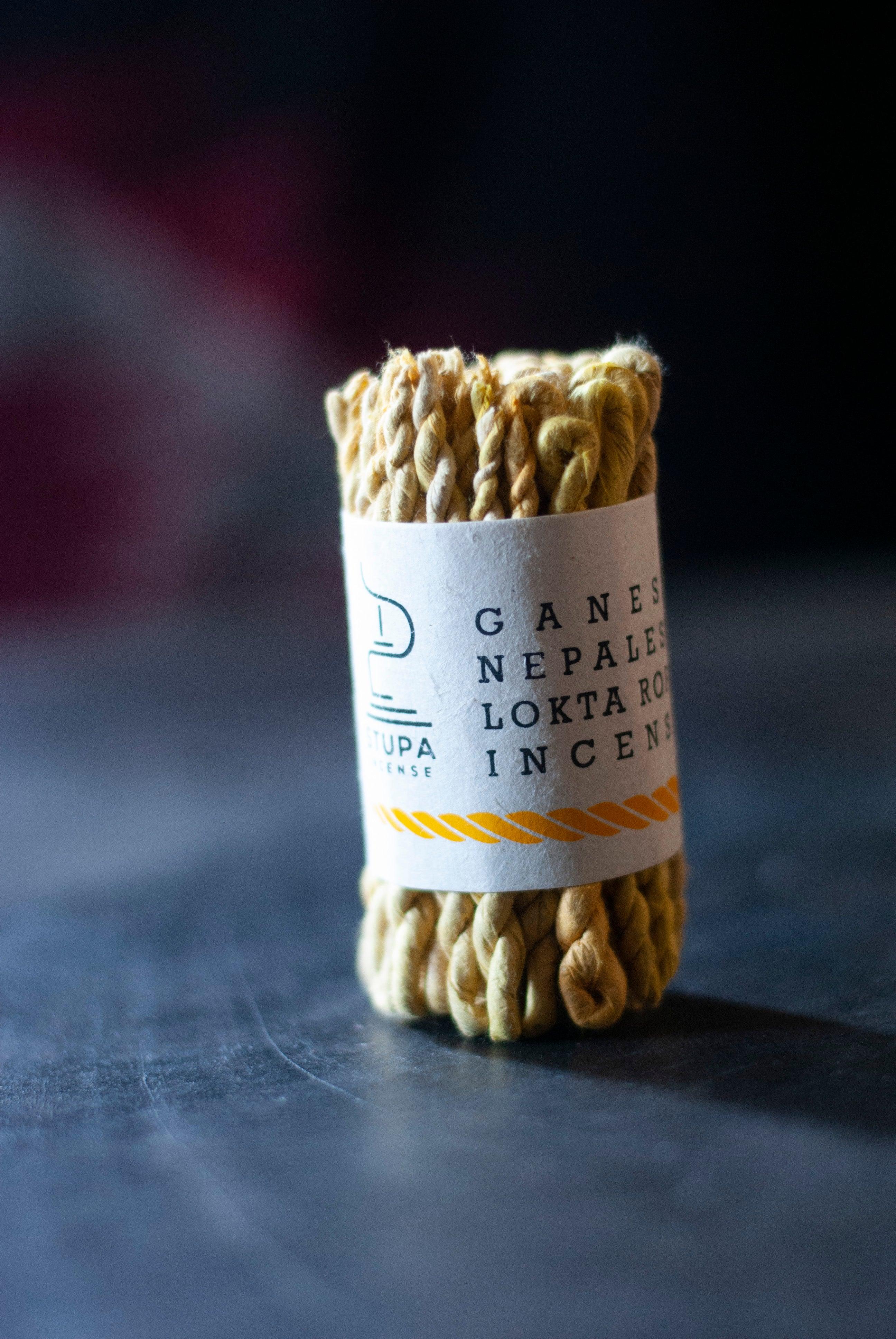 Stupa Incense Ganesh Rope Incense Bundle - Label 17 New