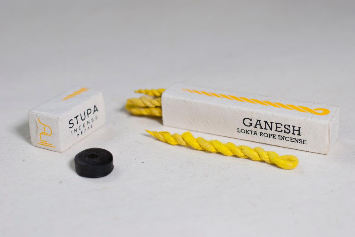 Stupa Incense Ganesh Rope Incense Tube - Label 17 New